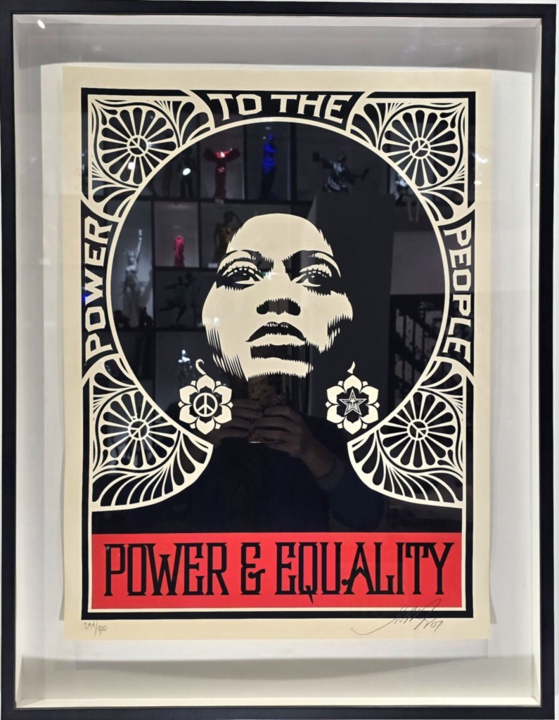 FLOWER WOMAN RED SHEPARD FAIREY