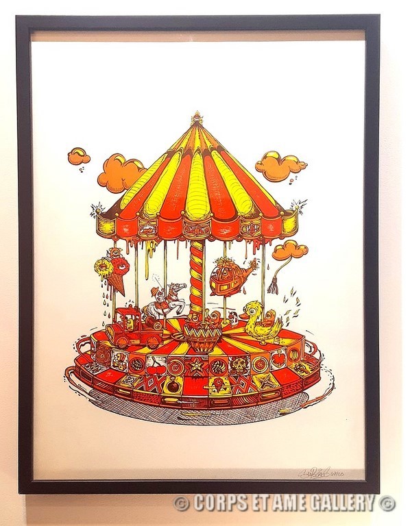 supocaos caroussel manege sérigraphie