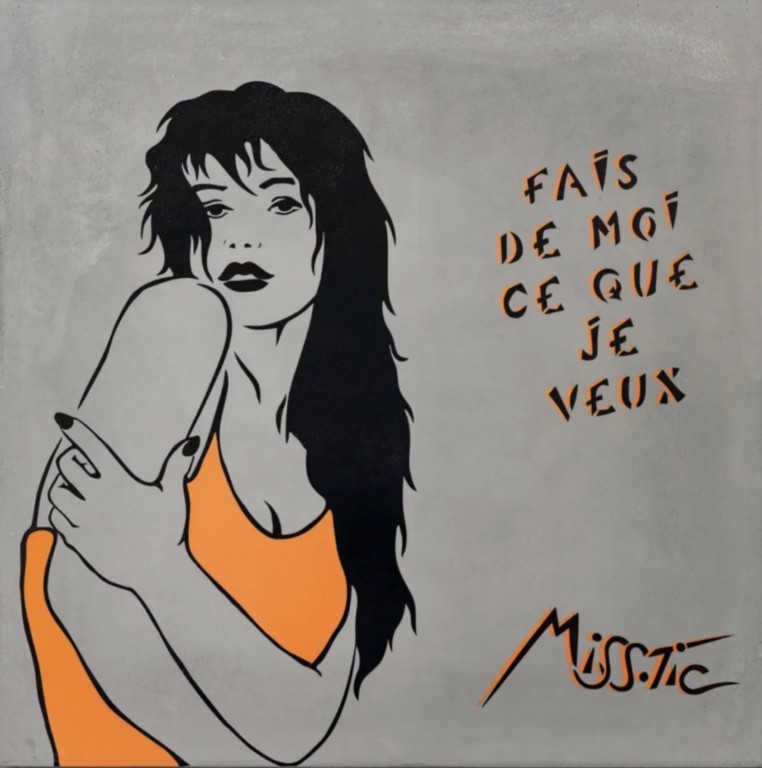 fais de moi ce que je veux miss tic orange 60 x 60