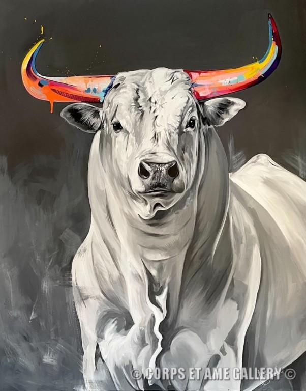 toro taureau peinture de Amélie Béral