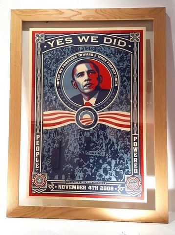 obama obey yes we did signed shepard fairey