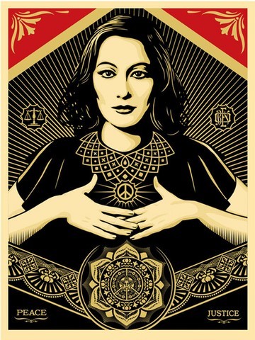 PEACE AND JUSTICE WOMAN / SHEPARD FAIREY (OBEY).