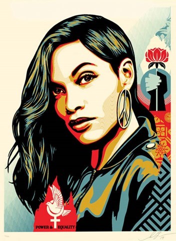 power and equality dove flower obey achat print shepard fairey