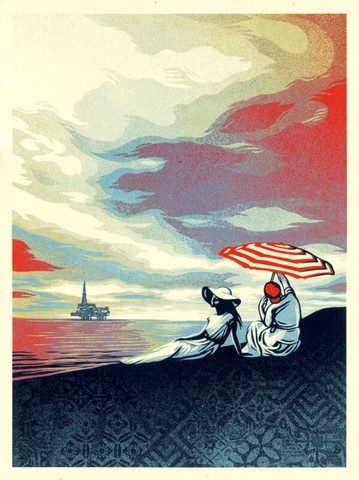 BLISS AT THE CLIFF'S EDGE / SHEPARD FAIREY (OBEY).