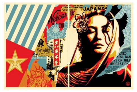 Welcome Visitors/ SHEPARD FAIREY (OBEY).